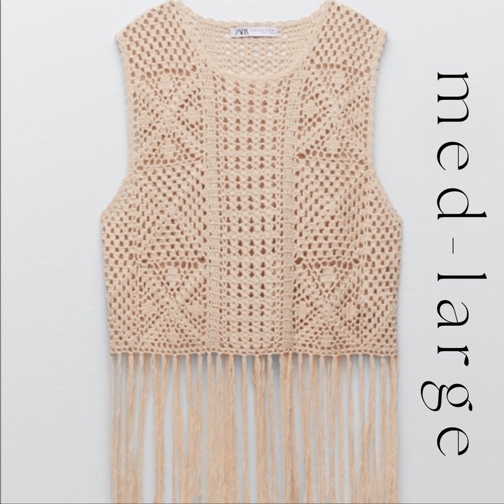 NWT ZARA crocheted top limited edition - blogger fave!!! (Sz M-L)